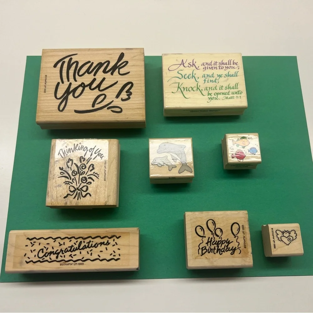 8 Ink Stamps for making Cards, etc
